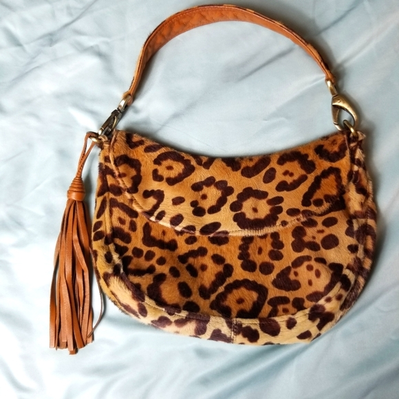 Eric Javits Handbags - Eric Javits Leopard Print Baguette Handbag Purse